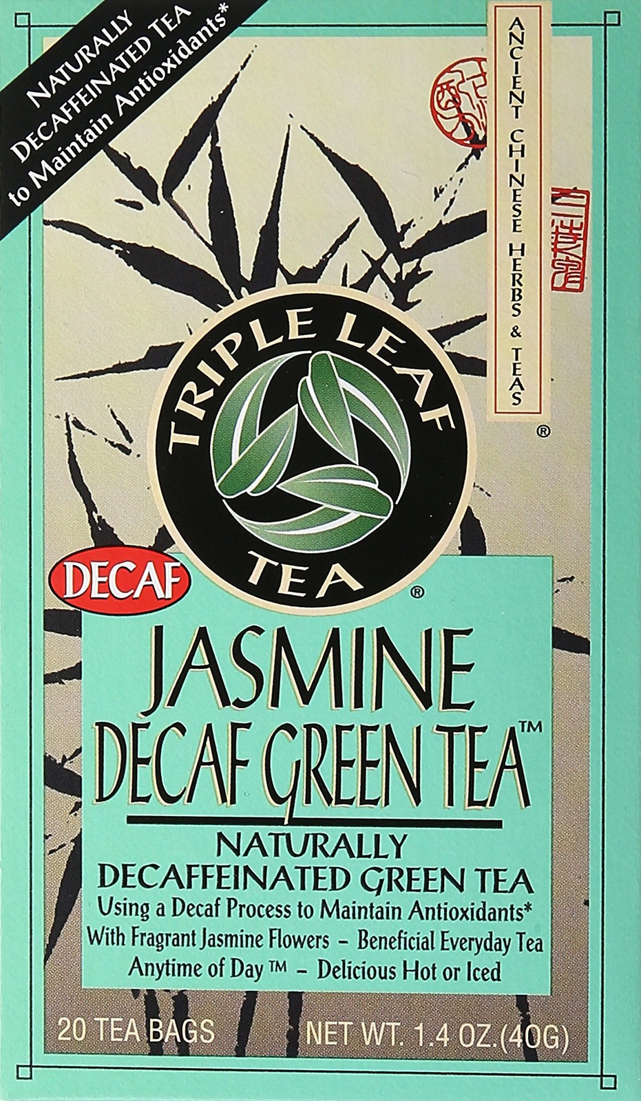 Mineral Fusion Decaf Jasmine Green Tea Pack Of 20 Naturally Smooth Flavor