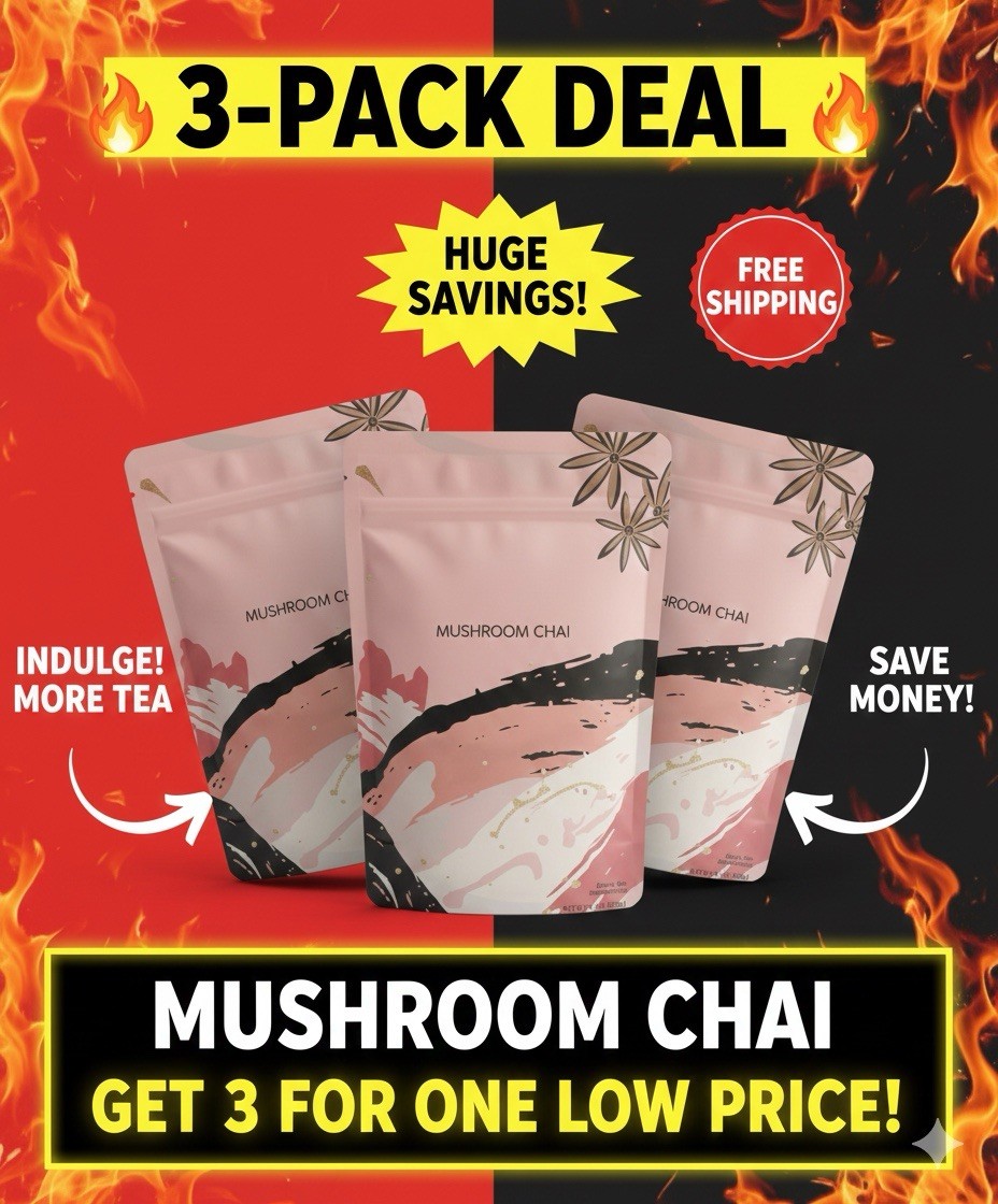 PACK 3 BUNDLE Mushroom Chai Blend for Energy New 2025 High Quality