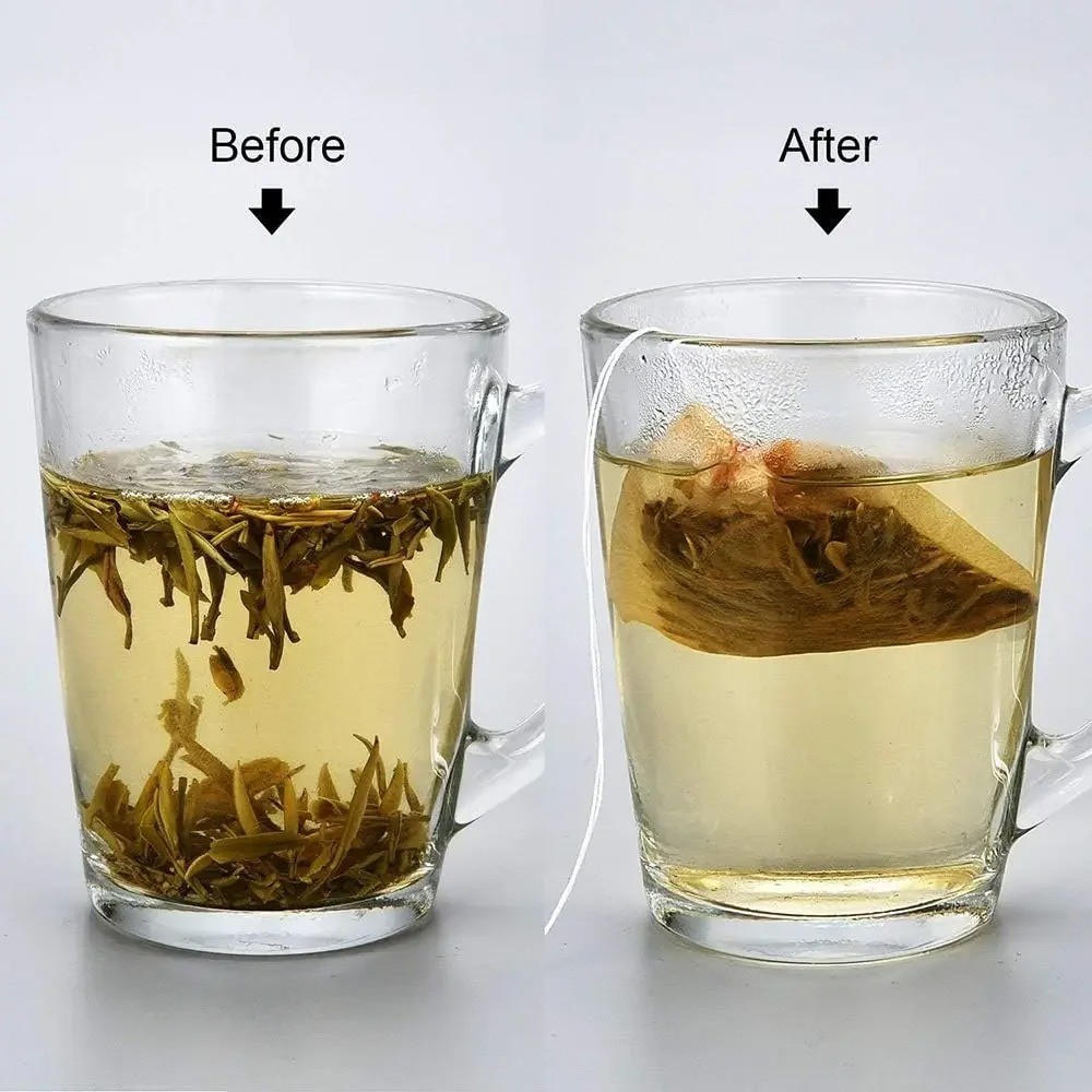 100pcs Disposable Tea Bags Loose Leaf Drawstring Empty Tea Filter Bag Infuser
