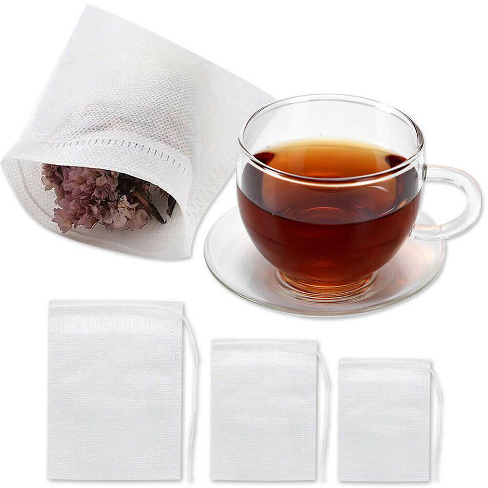 10/3000pcs Tea Bags Empty Non-woven Drawstring Teabag Herb Loose Tea Filter LOT