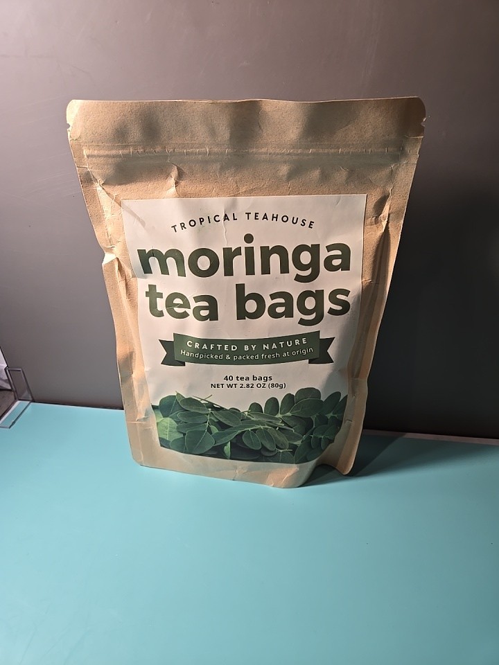 Tropical Teahouse 40 Pure Moringa Tea Bags – 2.82oz – Natural Moringa. Exp4/9/27
