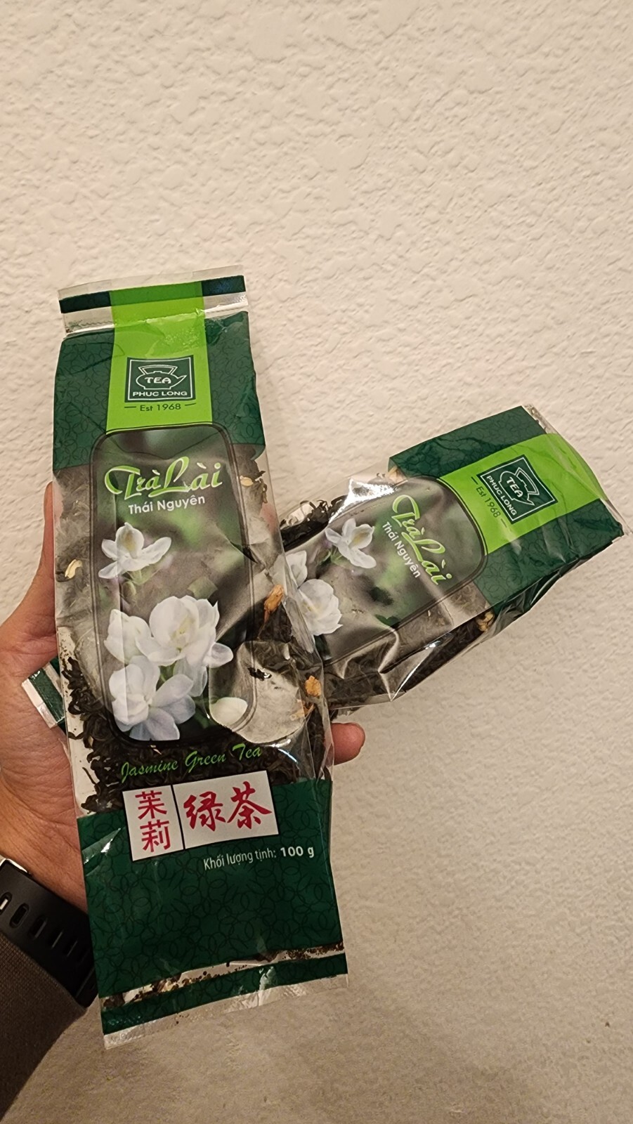 Jasmine green tea Thai Nguyen Viet Nam 2 pack (100gr/pack)
