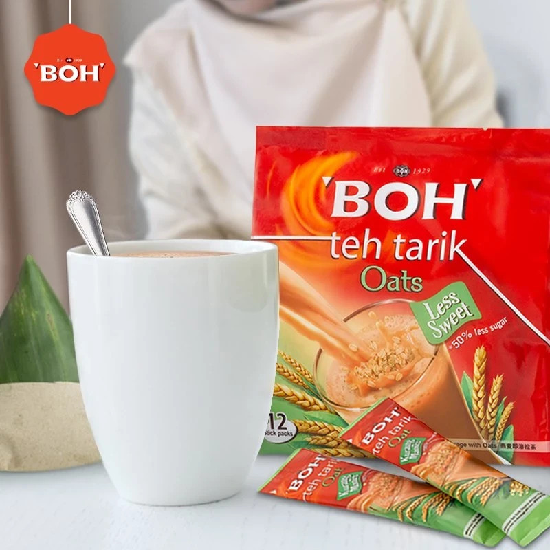 3 packs- Instant Tea Oats Less Sugar / Teh Tarik Oats 26g x 12s
