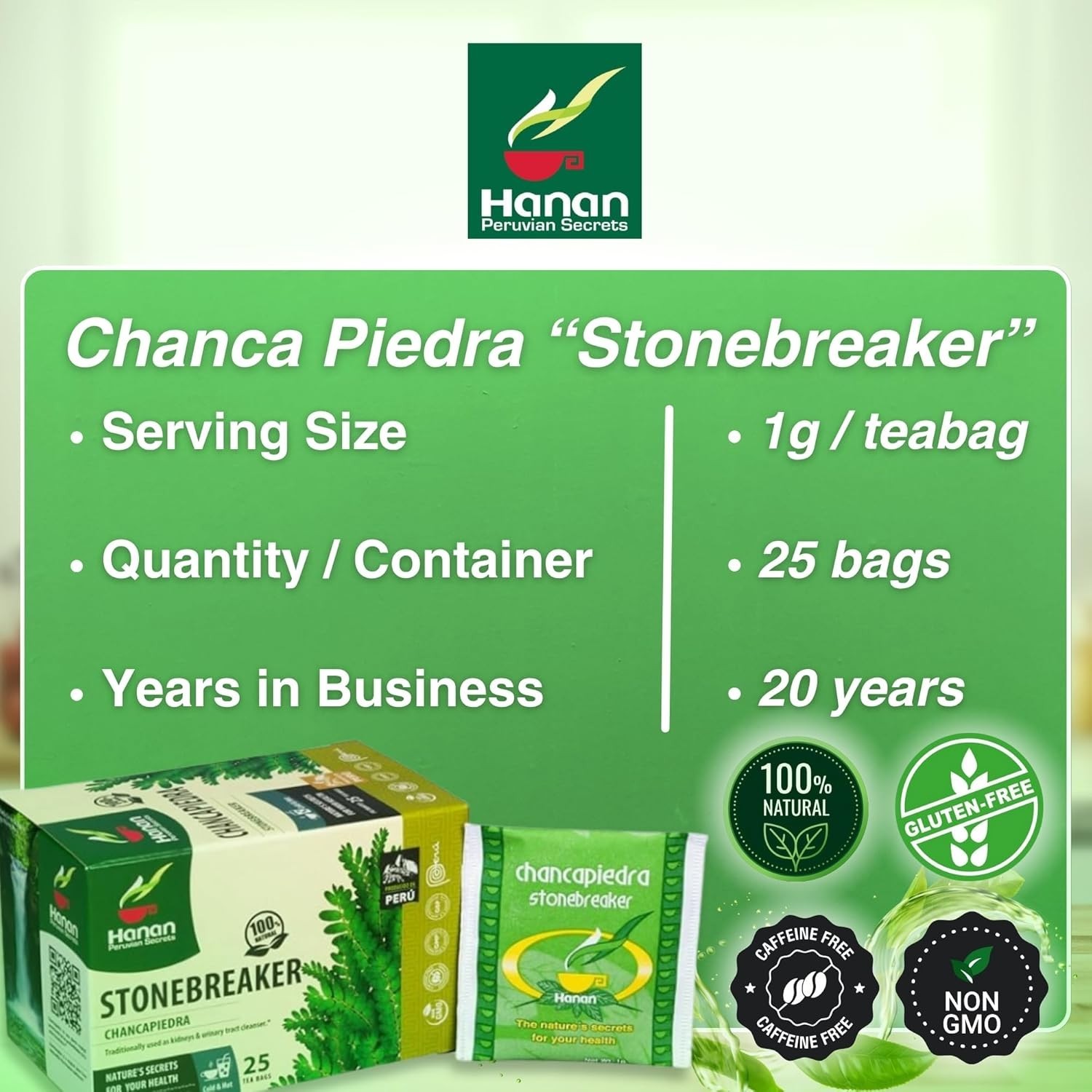 Stonebreaker Tea 100 Teabags – Gall & Digestive Health Blend