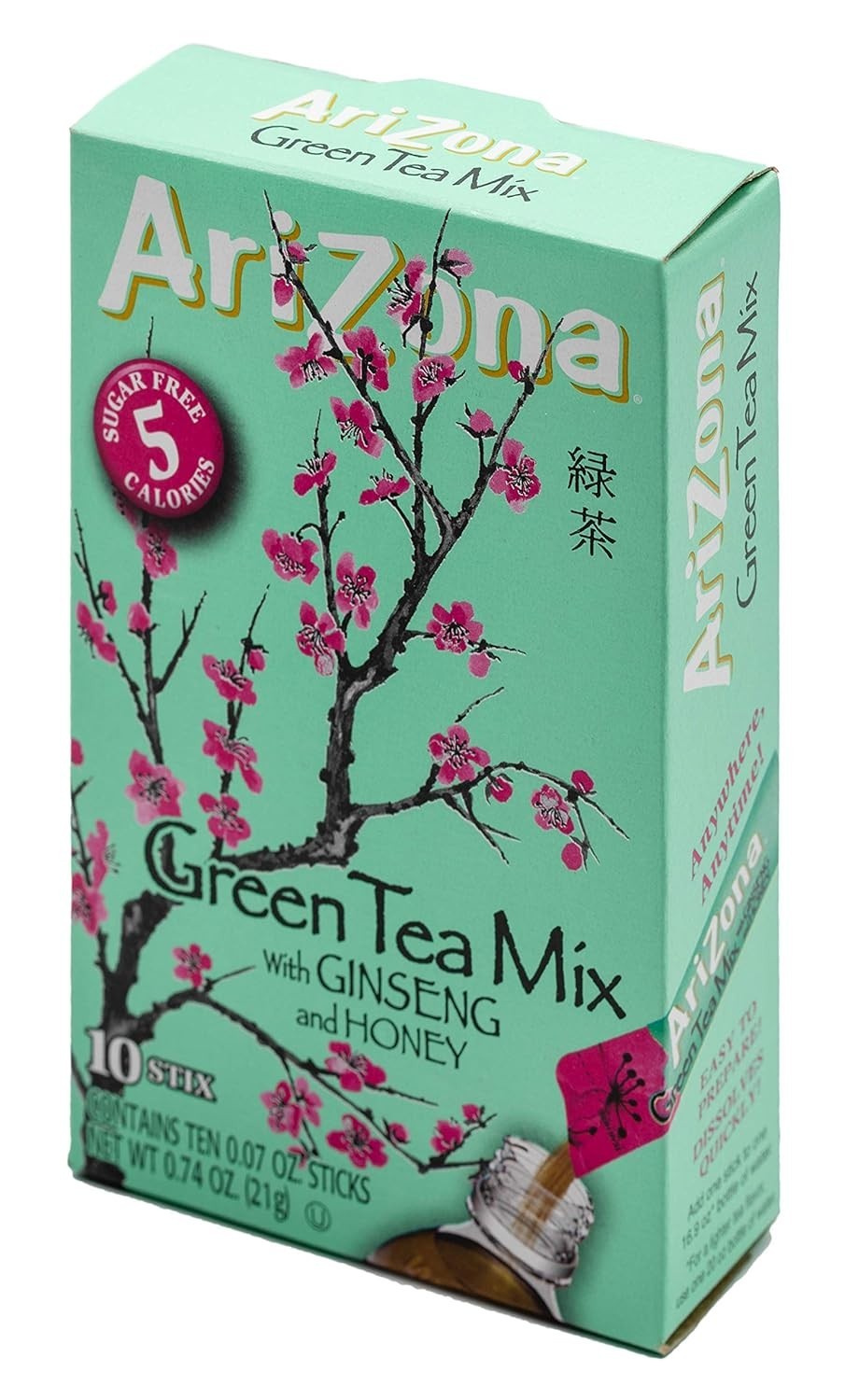 Green Tea with Ginseng, Lemon Peach Pomegranate, 120 Stix