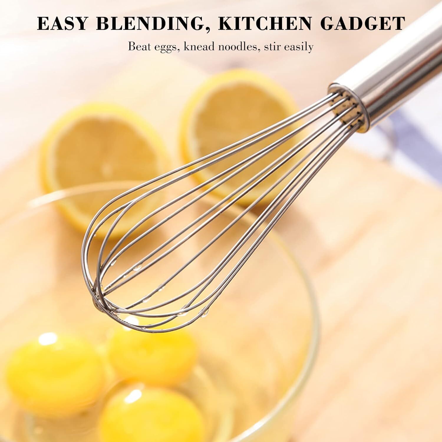 NileHome Stainless Steel Whisk Set 8″ 10″ 12″ Kitchen