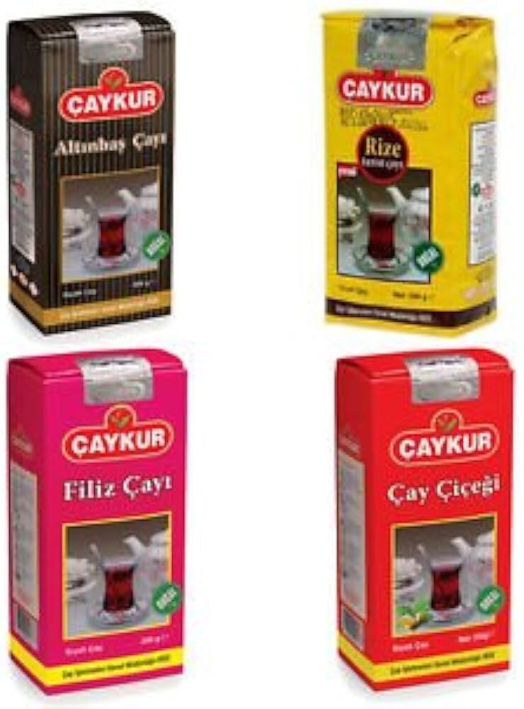 4PACK Turkish Black Tea by Caykur-Filiz & Caycicegi & Altinbas & Rize, 500g
