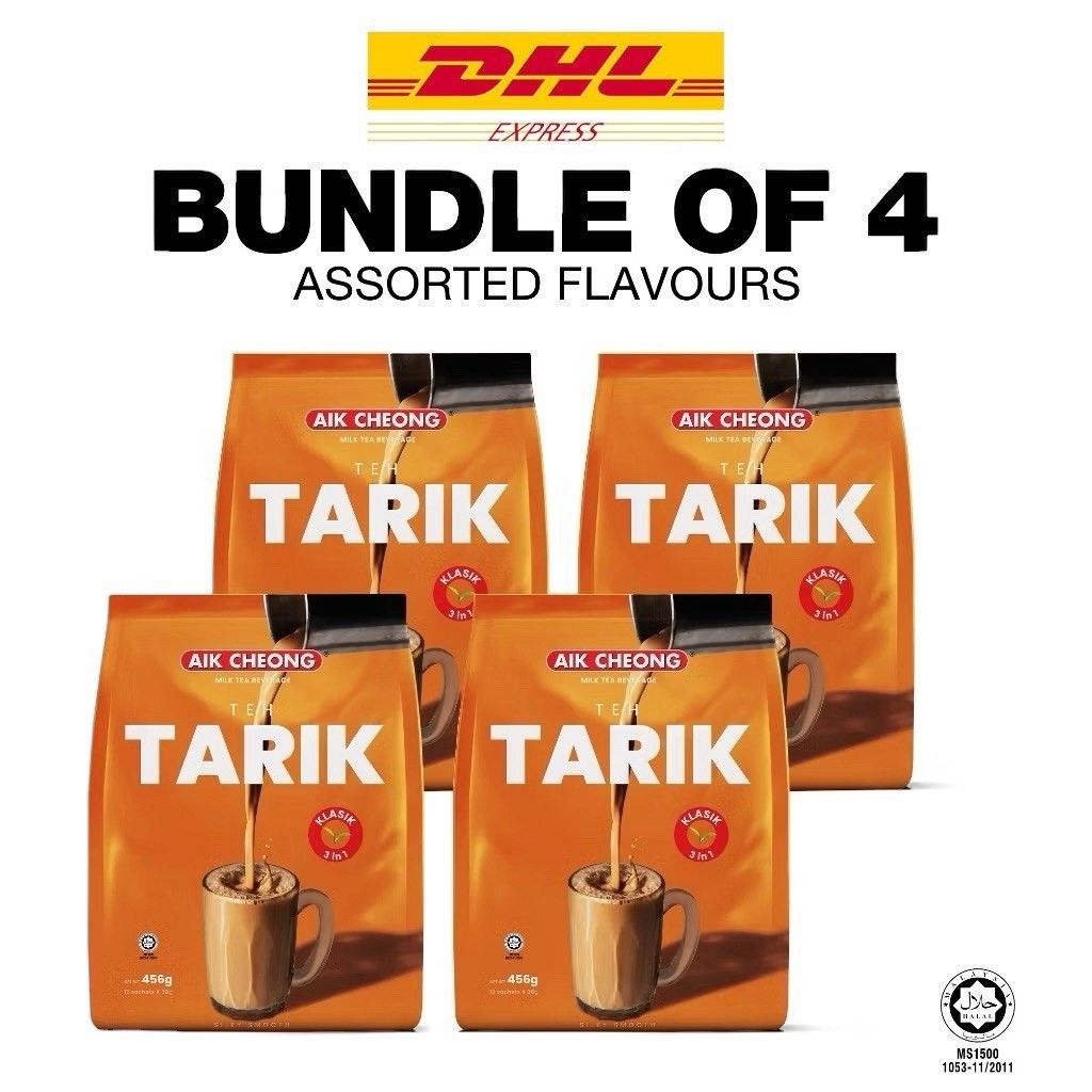 4 x Aik Cheong 3 in 1 Teh Tarik Classic( 38gm x 12) / Express shipping