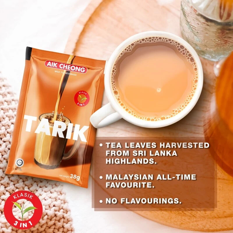 4 X Aik Cheong 3 In 1 Teh Tarik Classic instant (12s x 38g)