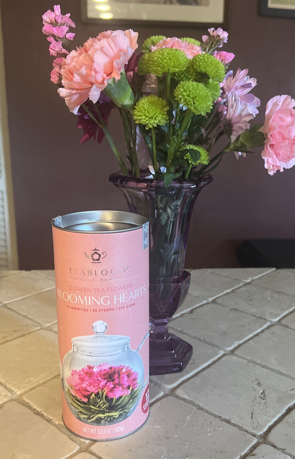 Teabloom Blooming Hearts 12 Green Tea Flowers 6 Varieties 36 Steeps 250 Cups