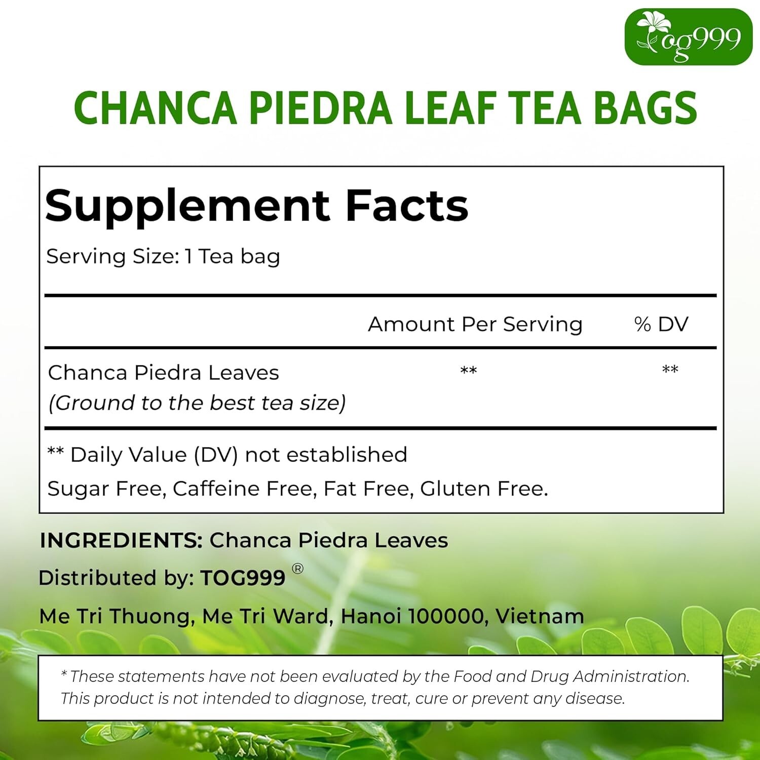 Convenient Chanca Piedra Tea Bags – 120 Count Natural Remedy for Busy Lifestyles