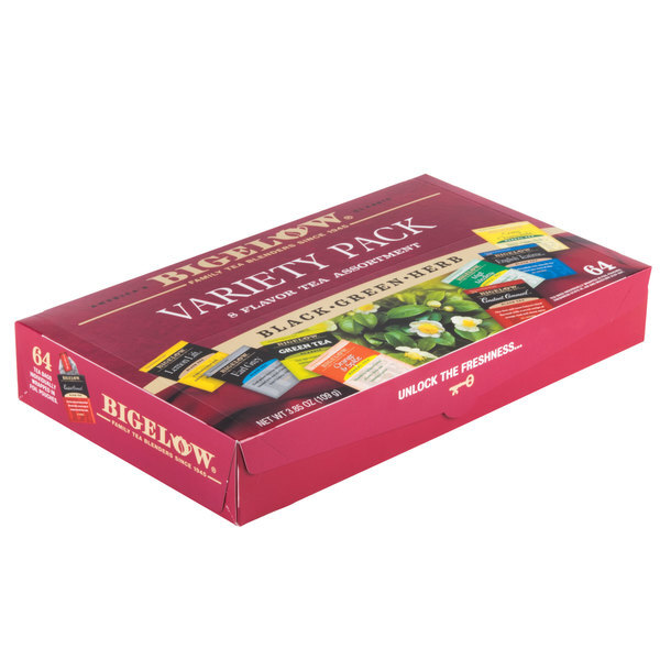Bigelow Tea Bag Variety Tray Packs – 64/Box (select type)