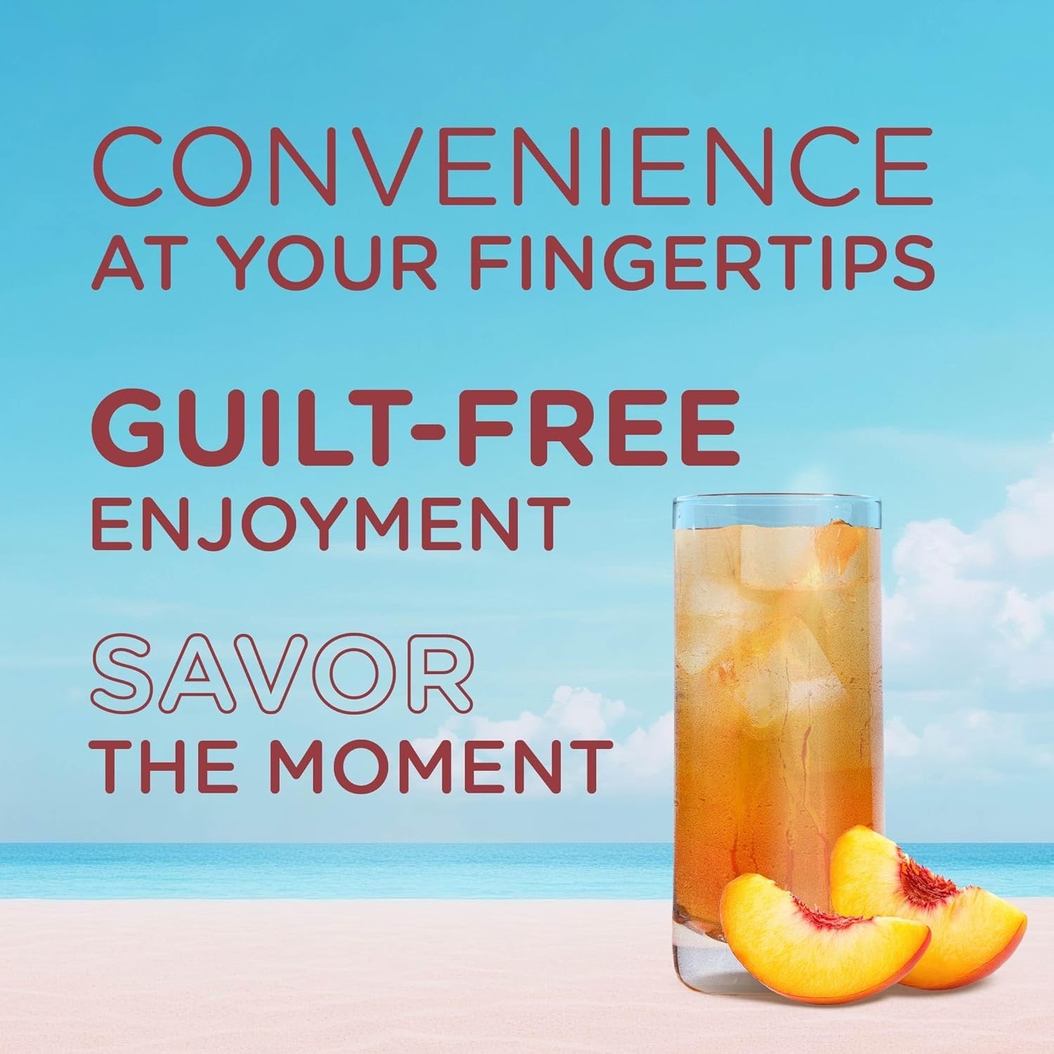 Gluten-Free White Peach Tea Concentrate – 32 Fl Oz Instant Refreshment