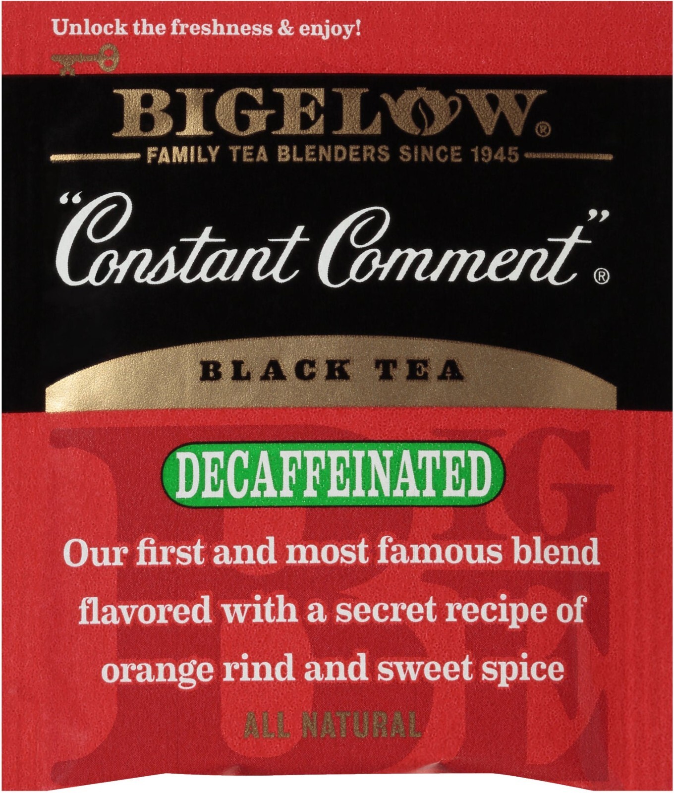 Bigelow Decaffeinated Constant Comment Black Tea – 20 tea bags