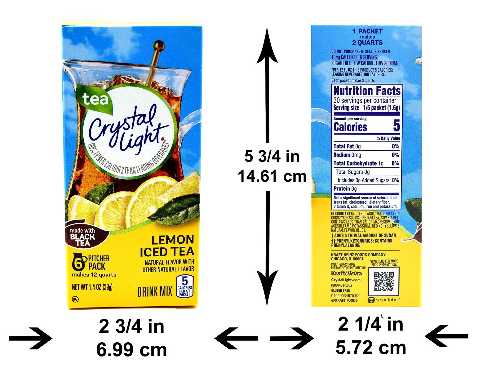 Iced Tea Drink Mix, Natural Lemon Flavor (12-Quart), 1.4-Ounce Packages (Pack…