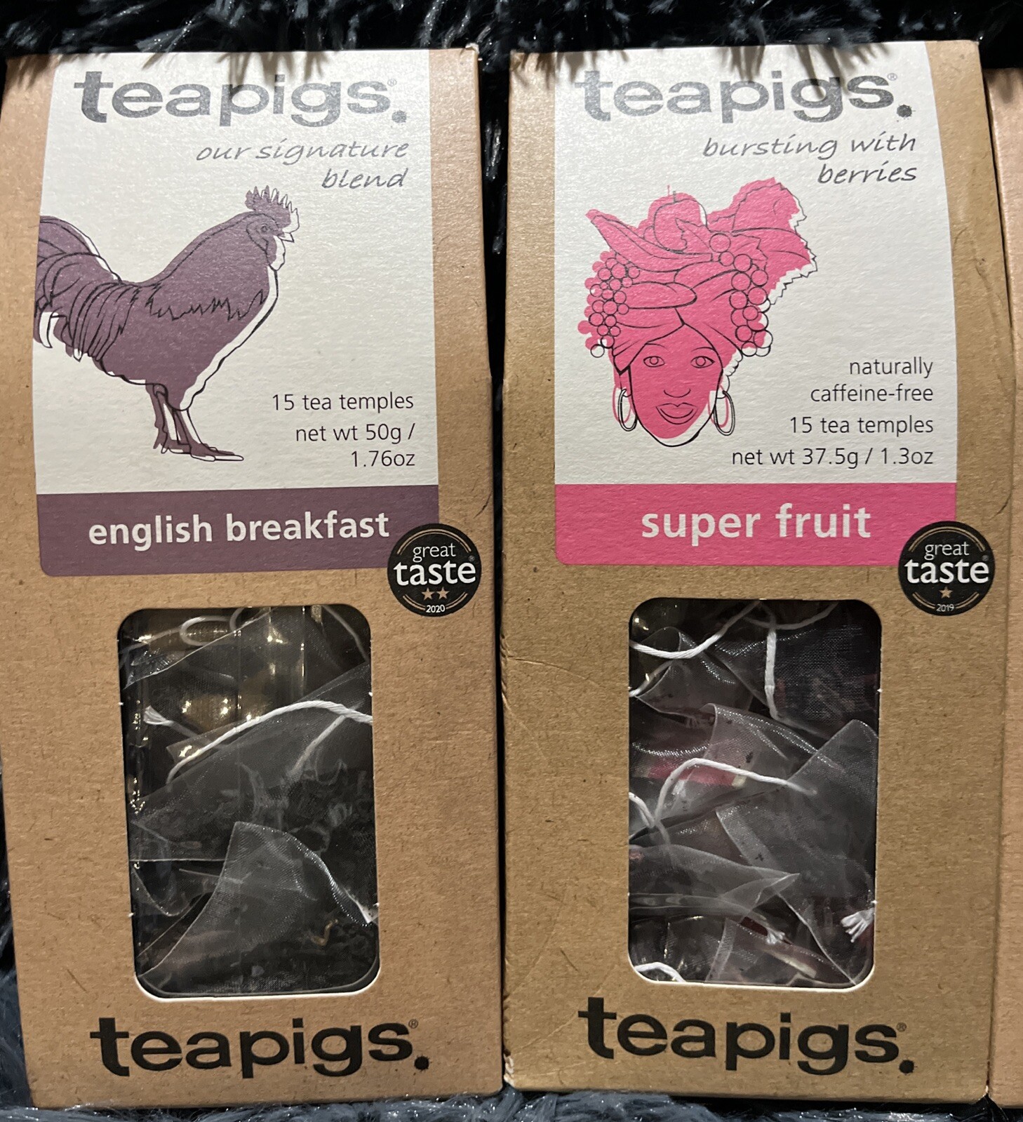 5 Assorted Boxes Of Teapigs Temples (15/box) English, Chamomile & Super Fruit