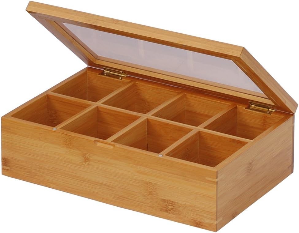 TB1323 Bamboo Tea Box, 12 Inch, Natural