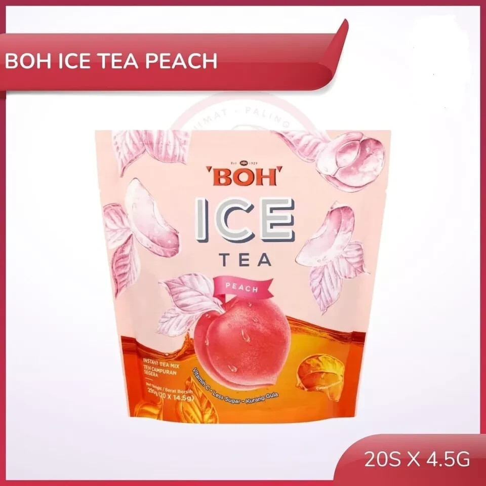 3 PACKS BOH Ice Instant Tea Mix 20 Sachets x 14.5 gm Less Sugar ( 3 Flavor )
