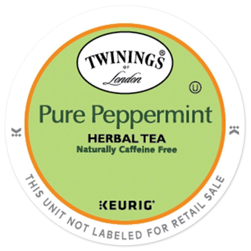Twinings Pure Peppermint Herbal Tea 18 to 144 Keurig K cups Pick Any Quantity