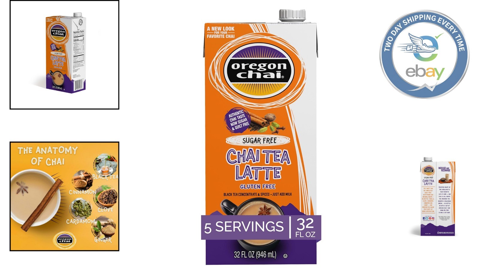 Instant Sugar Free Chai Concentrate – 32 Oz Tetra Pak for Hot/Cold Drinks