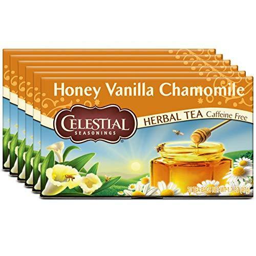 Celestial Seasonings Herbal Tea, Honey Vanilla Chamomile, 20 Count (Pack of 6)