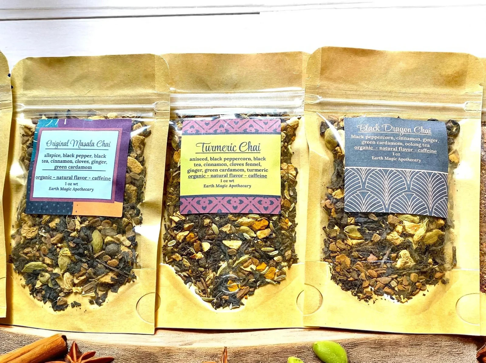 6 Sampler Gift Chai Pack Tea Infuser Organic Spice Chai Blends Masala Handmade