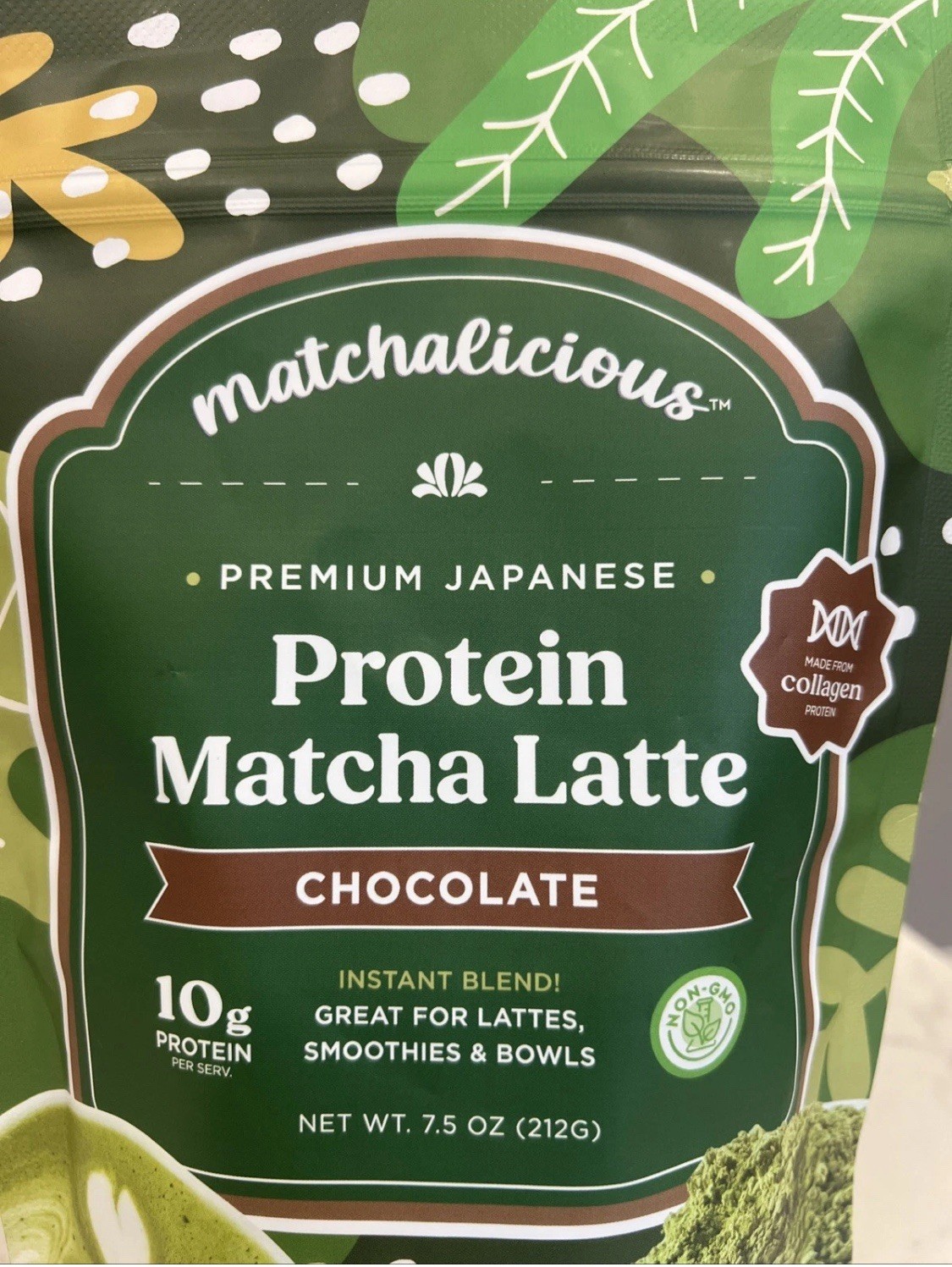 Matchalicious™ Premium Japanese Protein Chocolate Matcha Latte 7.5oz New