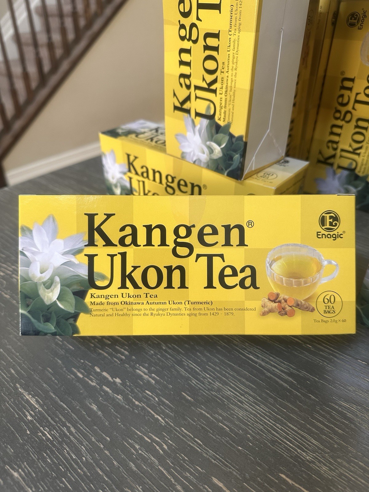 Enagic Kangen Ukon Turmeric Herbal Tea Bags 60 Ct (120g) Made in Japan