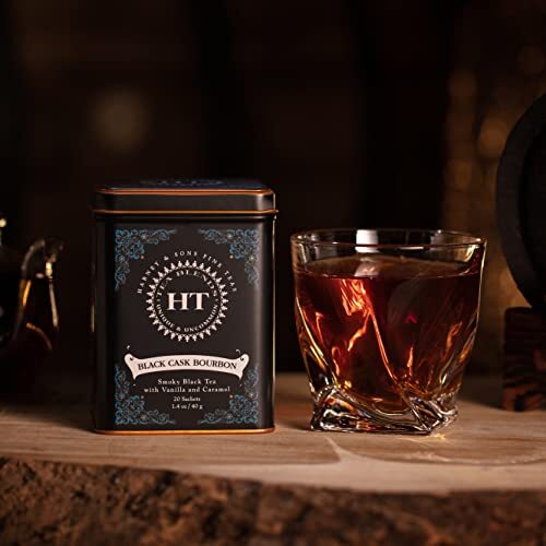 Harney & Sons Black Cask Bourbon Tea Smoky Black Tea w/ Light Caramel 20 Sac…