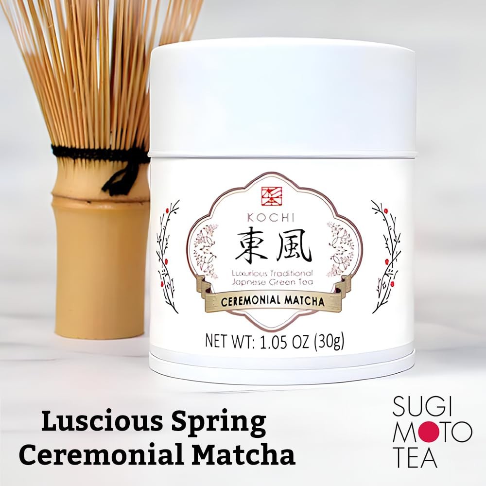 SUGIMOTO TEA Matcha Ceremonial Grade Japanese Matcha Powder KOCHI 1.05 oz 30 g