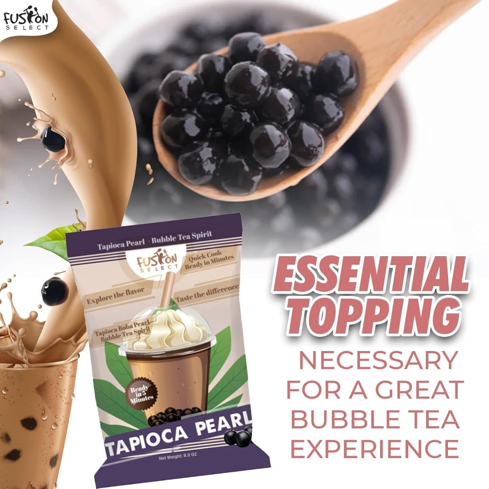 Brown sugar flavored instant tapioca pearls, ready to make in 5 minutes(2 packs)