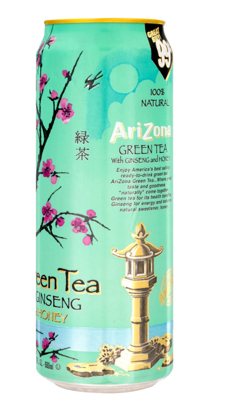 🍵 Arizona Green Tea with Ginseng & Honey – 22 fl oz, PACK of 16 🌿 FAST SHIP!
