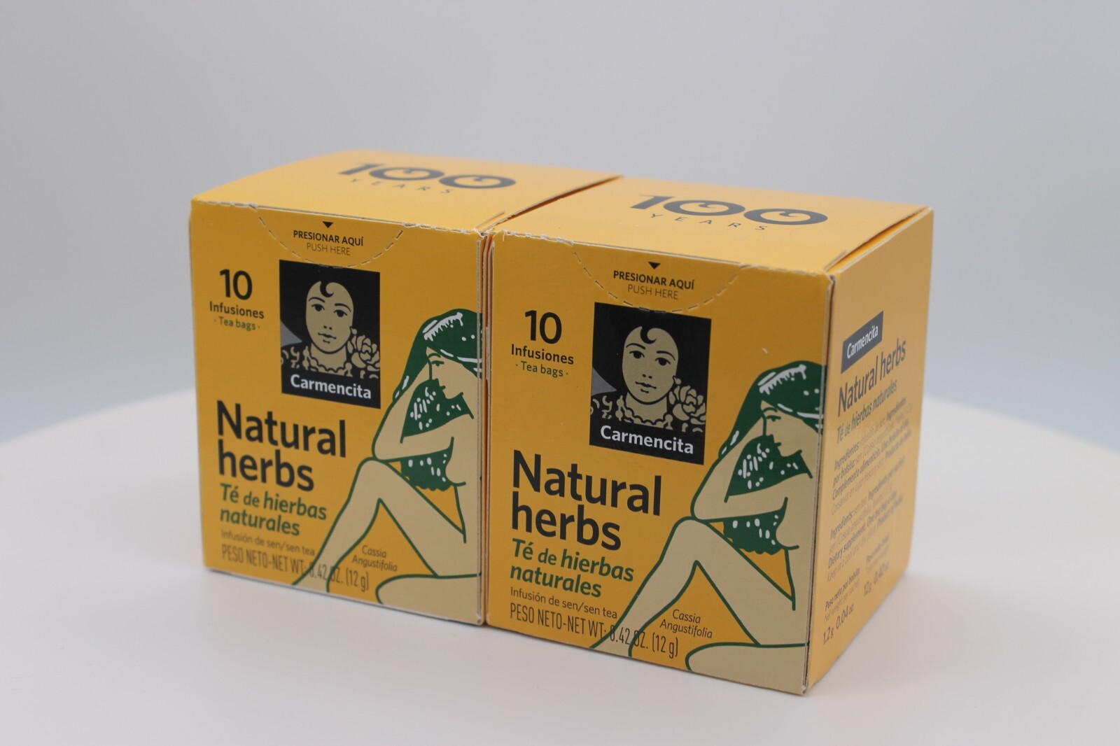 2 Carmencita Natural Herbs Tea (10 bags/each box ) 12g (0.42oz).