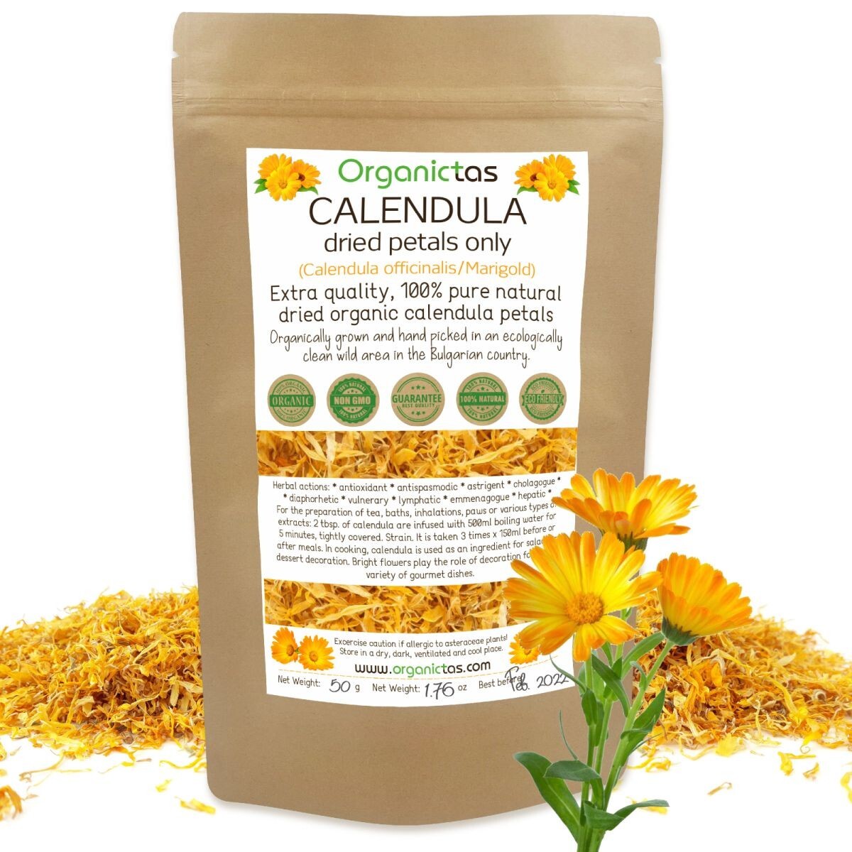 Calendula Petal Tea Organic & Dried Calendula Flower Petals Tea Premium Quality