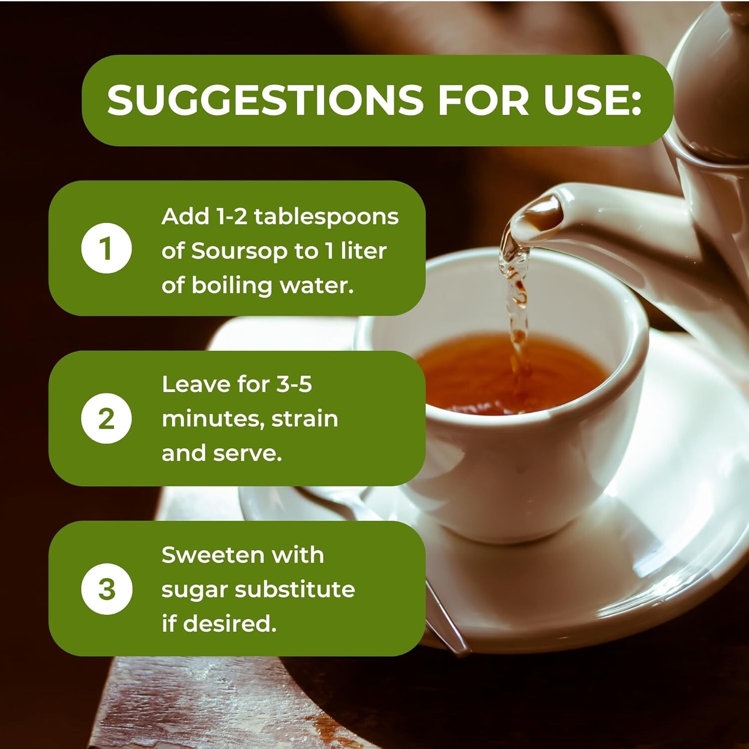 Graviola Loose Leaf Herbal Tea 1.4oz Soursop Leaves – Hojas De Guanaba from Peru