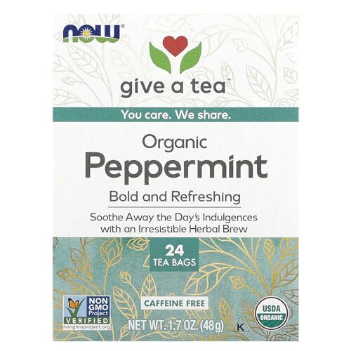 NOW FOODS Peppermint Tea Organic 24 Tea Bags