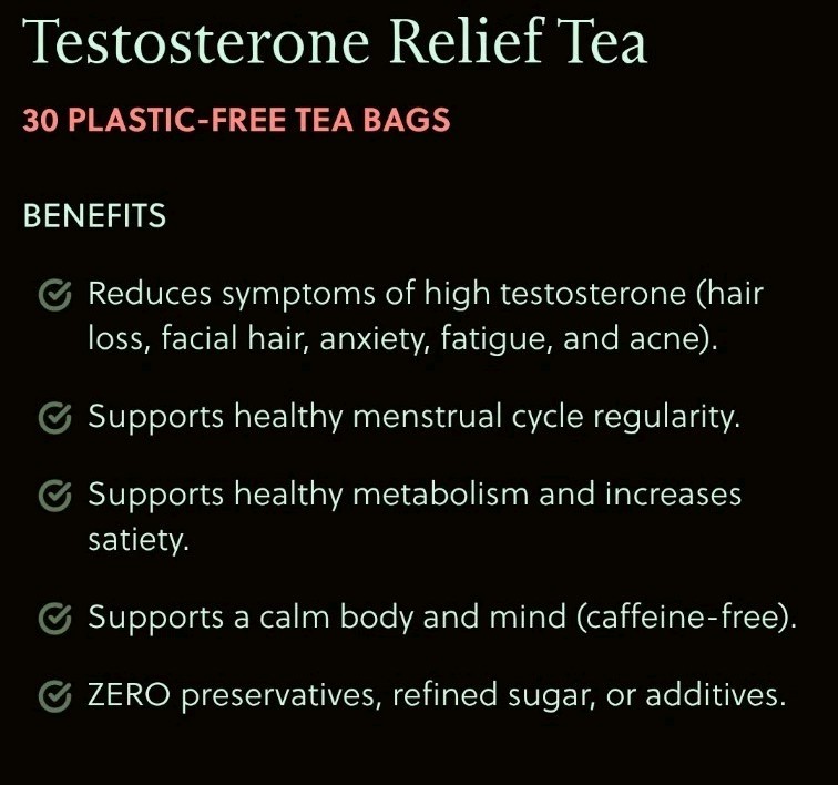 Ovafit Testosterone Relief Tea 30 Bags PCOS Symptoms Management