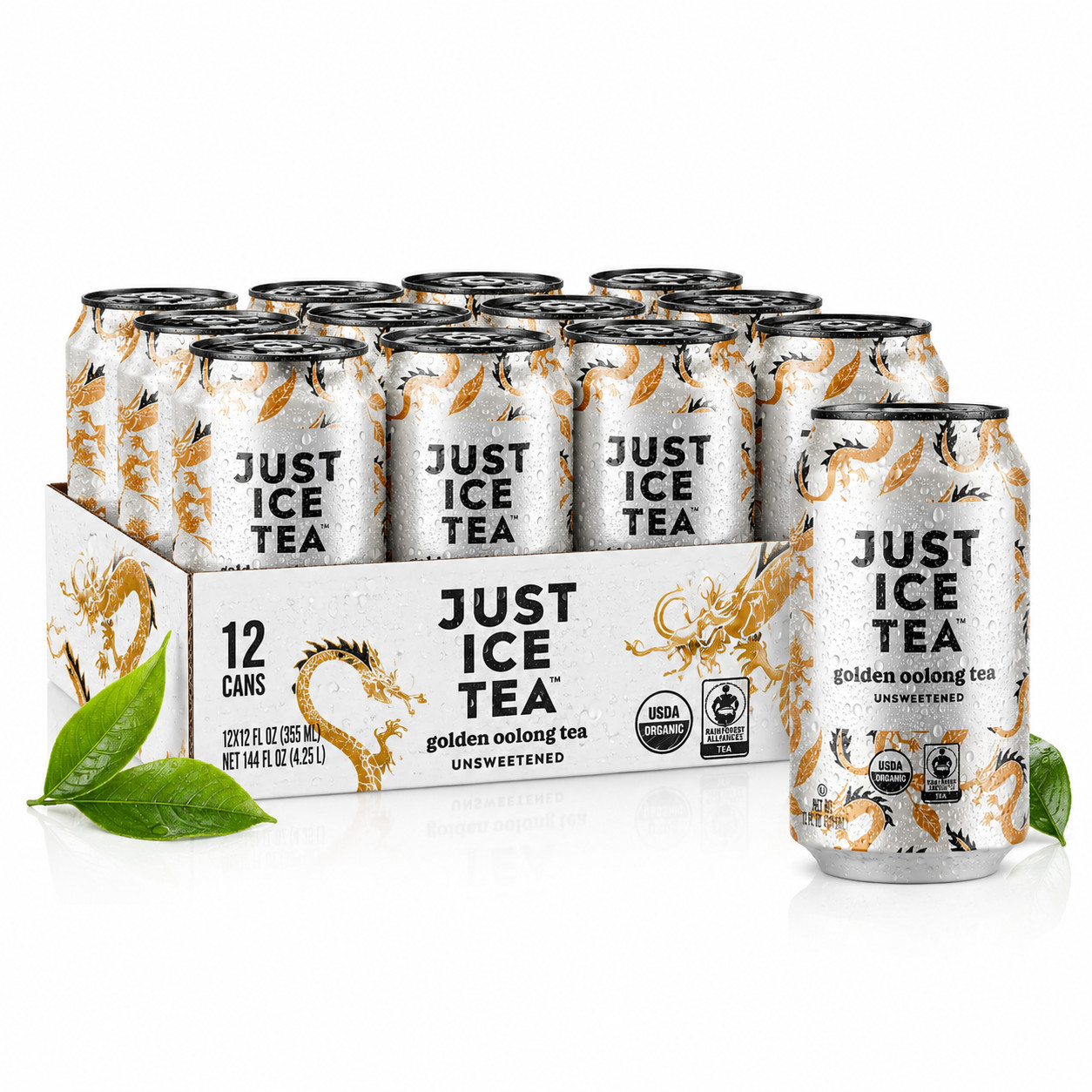 Just Ice Tea Golden Oolong Tea Unsweetened 12 Fl Oz Bottles 12 Pack Tea
