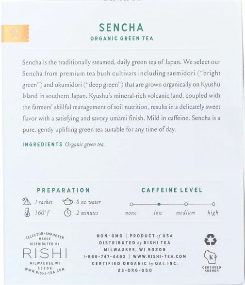 Rishi Tea Sencha Green Tea – 15 sachets