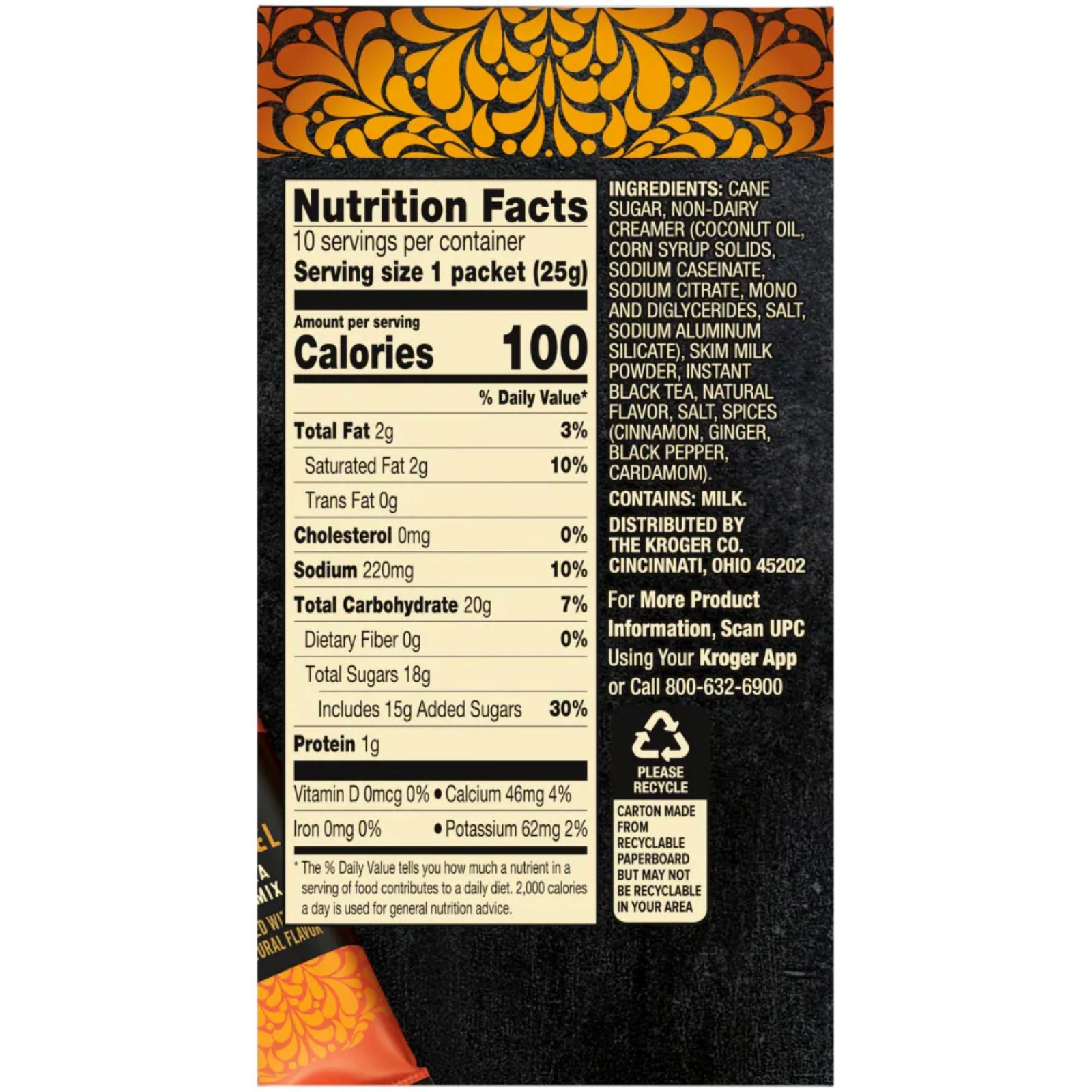 Private Selection Caramel Chai Latte 10 ct