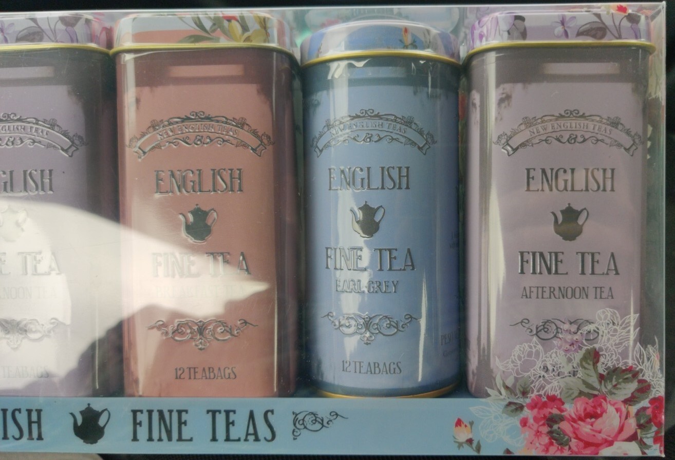 ⭐NEW⭐ English Fine Teas Gift Set, 6 Canisters, 72 Teabags, Sealed,Exp 07/2026