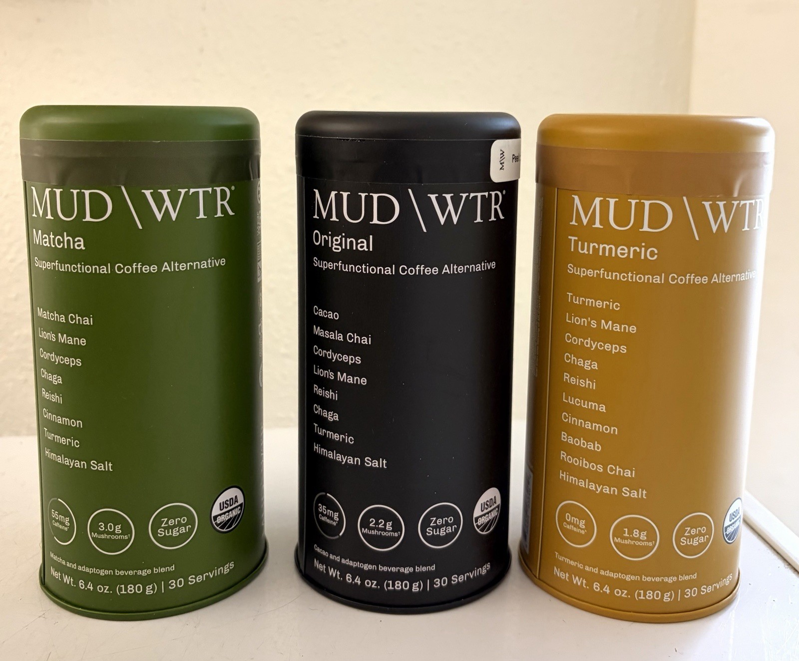 MUDWTR Drink Original Matcha Turmeric LOT OF 3 NEW SEALED
