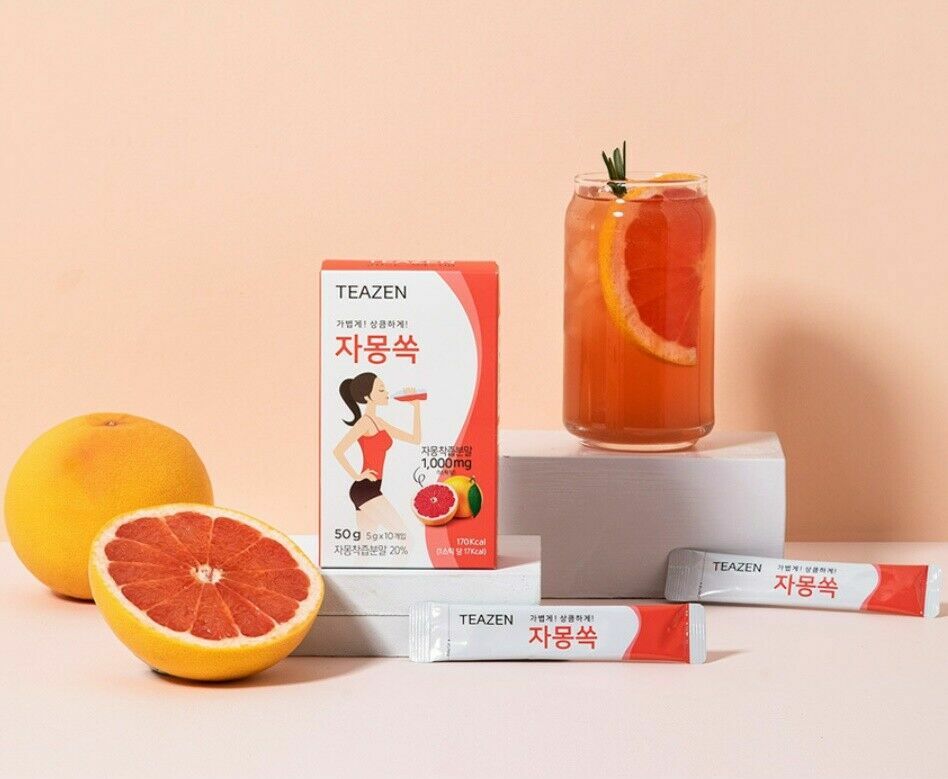 TEAZEN Kombucha Grapefruit Powder Stick 5g X10pcs Healthy Drink Diet Korea Tea