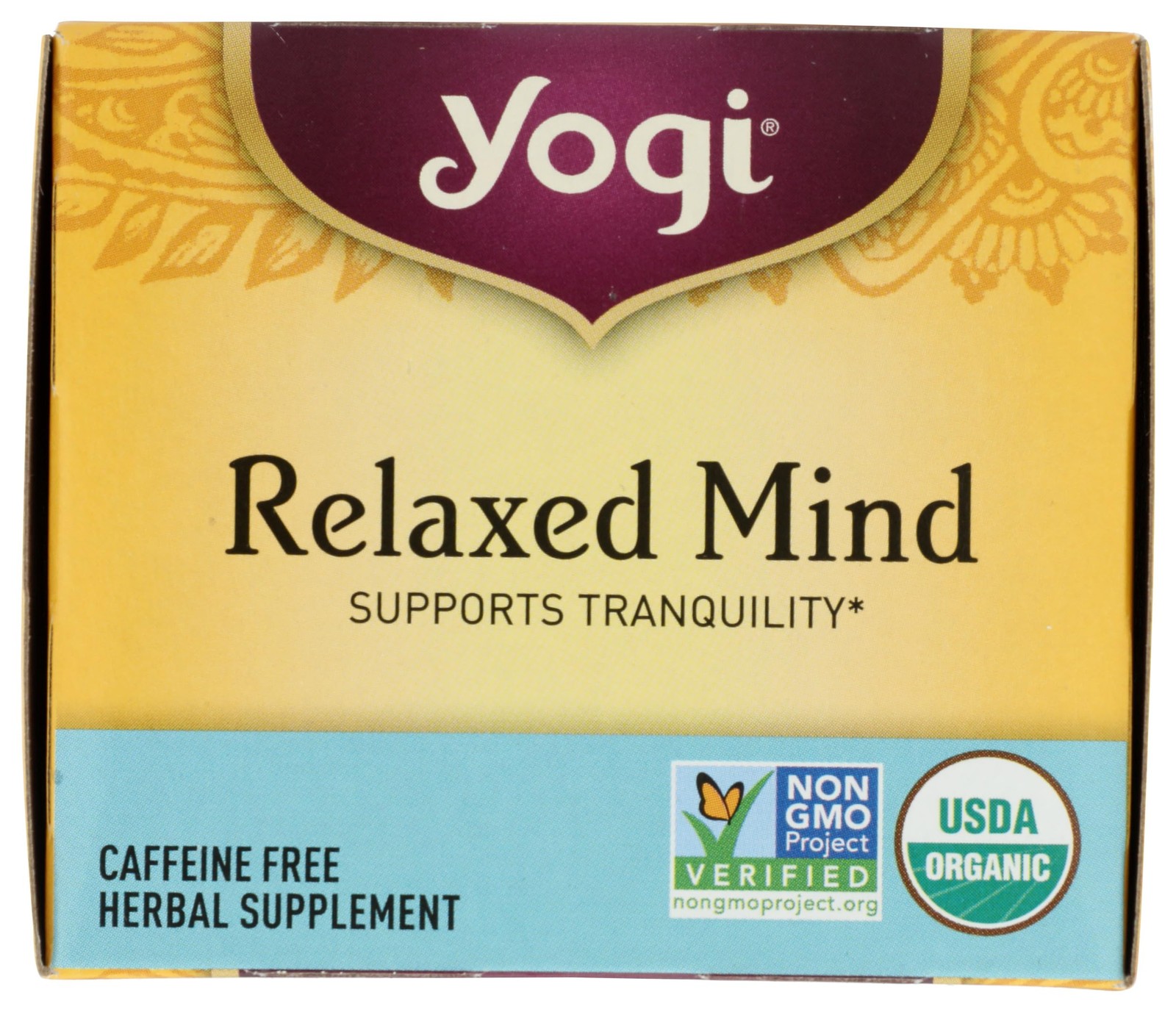 Yogi Tea Relaxed Mind Herbal Blend 16 Count Natural Relaxation Tea