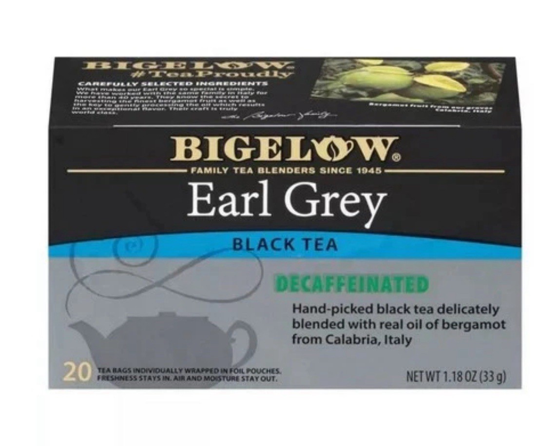 20 PCS BigelowTea Earl Grey Tea Decaffeinated Bags Hot Drink Beverage Brew
