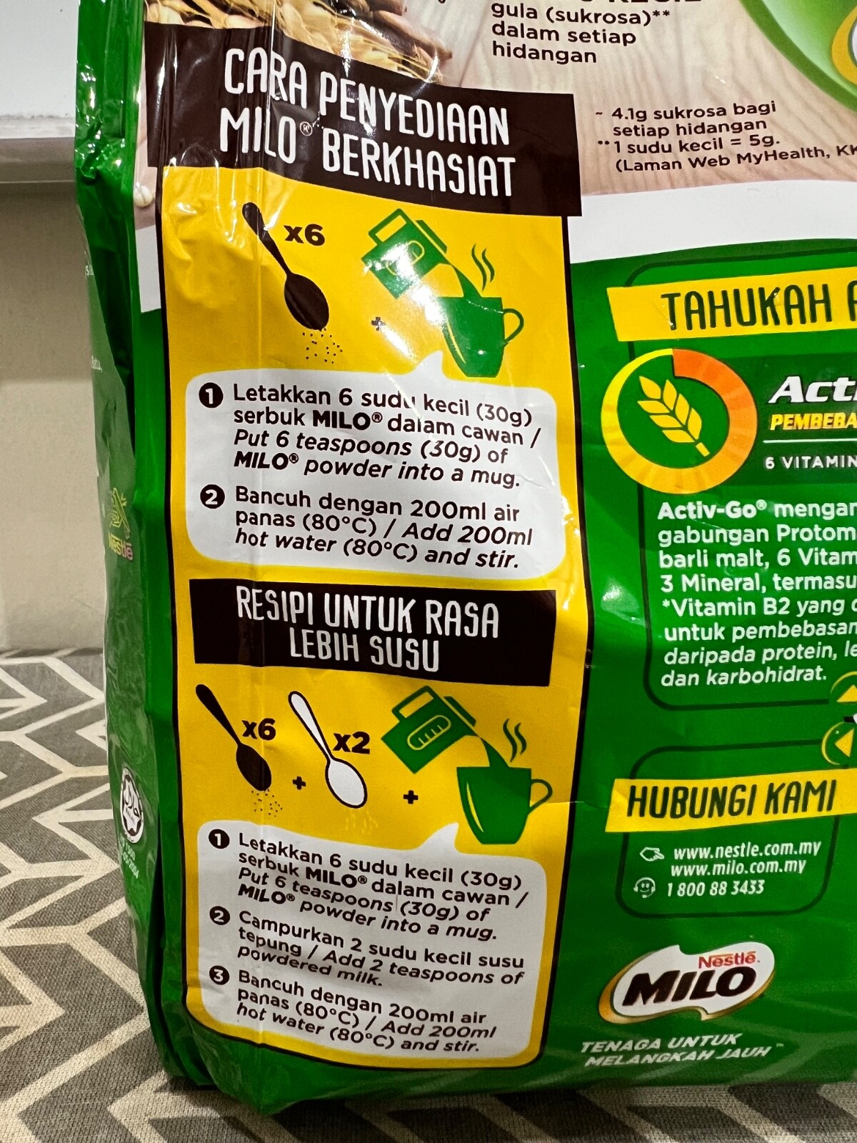 NESTLE MILO Nutritious Chocolate Malt Drink Pack 1Kg + Ekspress Shipping DHL