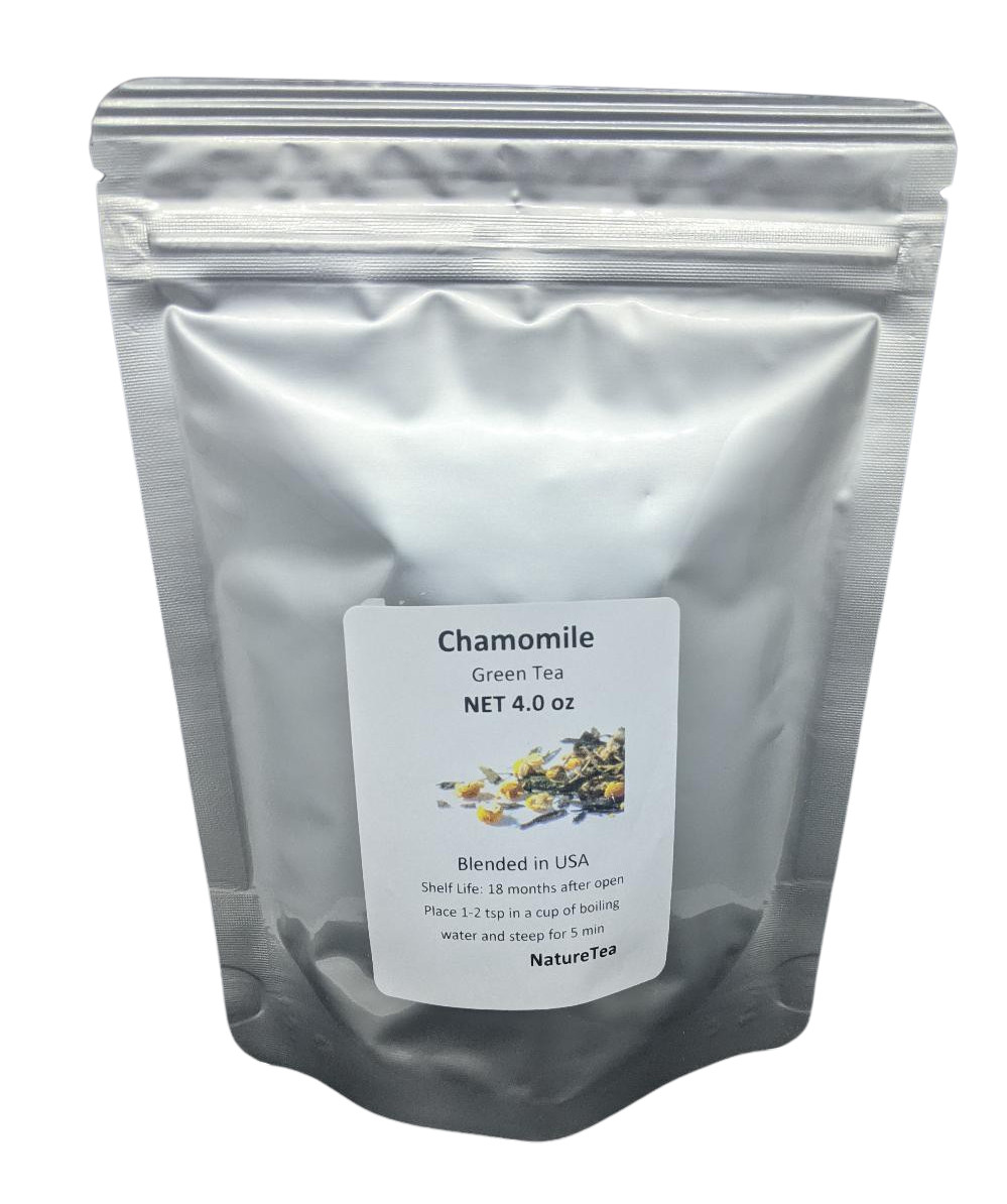 Chamomile Green Tea – 1 oz (28g) Loose Leaf Blends, , SHIP from USA
