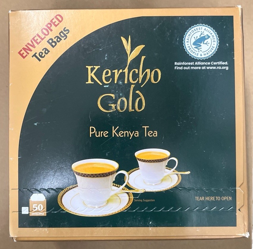 KERICHO GOLD PURE KENYA TEA 100 ENVELOPES 200 G