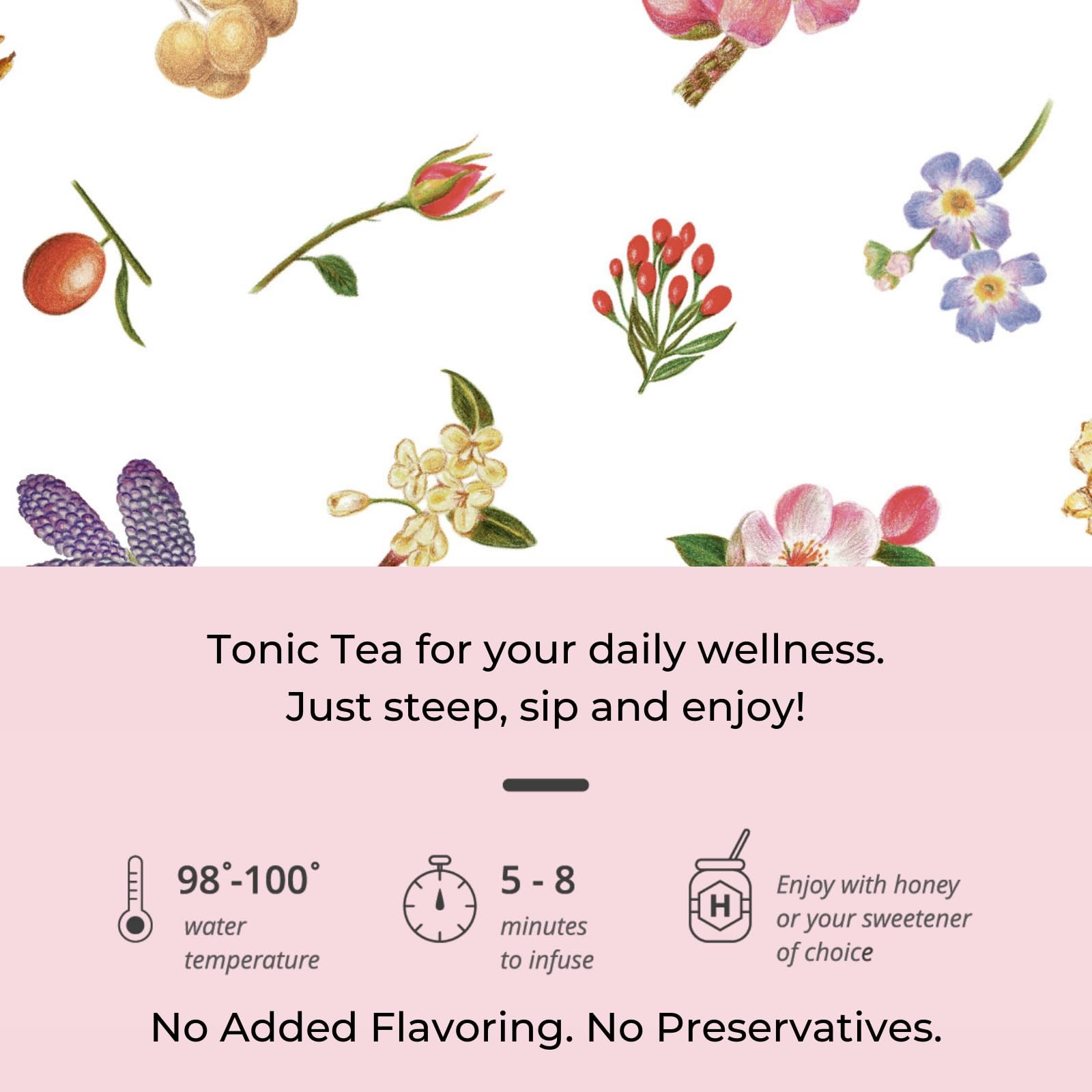 Assorted Herbal Tea Box – 5 Flavors of Caffeine-Free Tea – Morning Shine, Thr…