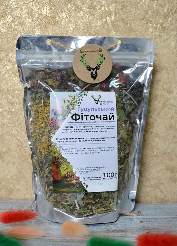 Hutsul Herbal Tea Carpathian Blend 100g Organic Loose Leaf Ukrainian ECO Tea